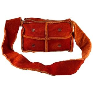 CHANEL Patchwork Shearling Shoulder Bag